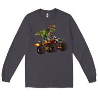Smoke monster truck and t rex dinosaur Long Sleeve Tee - Artiststas