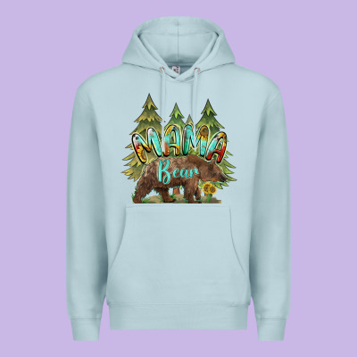 Mama Bear Trees Premium Hoodie Designed By Barkaloodesign