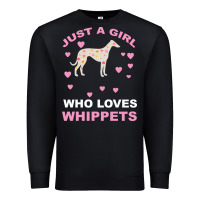Black Just A Girl Who Loves Whippets Premium Sweatshirt - Bettercallsaul