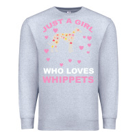 Heather Grey Just A Girl Who Loves Whippets Premium Sweatshirt - Bettercallsaul