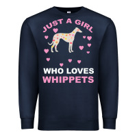 Navy Just A Girl Who Loves Whippets Premium Sweatshirt - Bettercallsaul