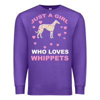 Purple Just A Girl Who Loves Whippets Premium Sweatshirt - Bettercallsaul