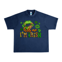 Navy kiss me im irish st patricks lip stain Urban Heavy Tee - LillyAllenDesigns