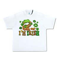 White kiss me im irish st patricks lip stain Urban Heavy Tee - LillyAllenDesigns