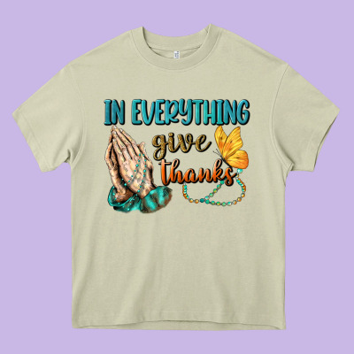 İn Everything Give Thanks Heavy Core Tee Designed By Bundleandbundleshop