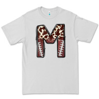 Dove Grey name footballcow print letter m Premium Tee - CowhideDigitalArt