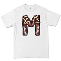 White name footballcow print letter m Premium Tee - CowhideDigitalArt