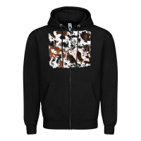 Black cowhide background Zipper Hoodie - RanaPortraitStore