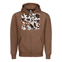 Chestnut cowhide background Zipper Hoodie - RanaPortraitStore