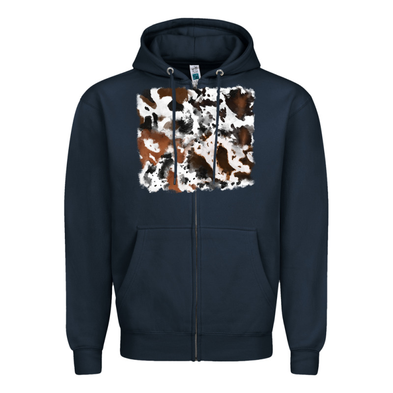 Cowhide Background Zipper Hoodie by RanaPortraitStore | Teevron