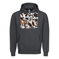 Smoke cowhide background Zipper Hoodie - RanaPortraitStore