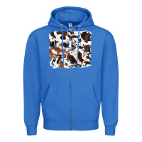 True Royal cowhide background Zipper Hoodie - RanaPortraitStore