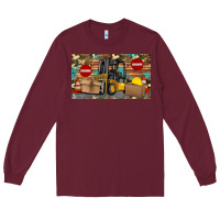 Burgundy forklift sippy Long Sleeve Tee - Artiststas