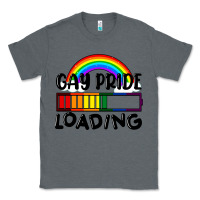 Charcoal Heather Gay pride loading Classic Tee - FaDigitalArtStudio