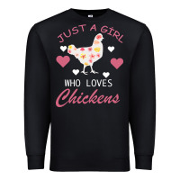 Black Just A Girl Who Love Chickens Premium Sweatshirt - Bettercallsaul