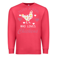 Cardinal Just A Girl Who Love Chickens Premium Sweatshirt - Bettercallsaul