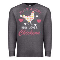 Charcoal Heather Just A Girl Who Love Chickens Premium Sweatshirt - Bettercallsaul