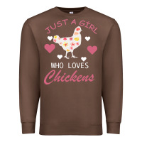 Just A Girl Who Love Chickens Premium Sweatshirt | Teevron