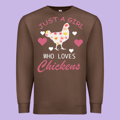 Just A Girl Who Love Chickens Premium Sweatshirt Designed By Bettercallsaul