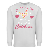 Dove Grey Just A Girl Who Love Chickens Premium Sweatshirt - Bettercallsaul