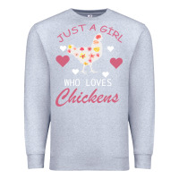 Heather Grey Just A Girl Who Love Chickens Premium Sweatshirt - Bettercallsaul