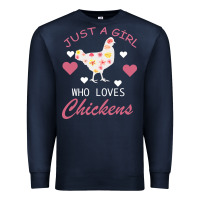 Navy Just A Girl Who Love Chickens Premium Sweatshirt - Bettercallsaul