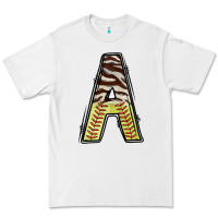 White softball alphabet a Premium Tee - CowhideDigitalArt