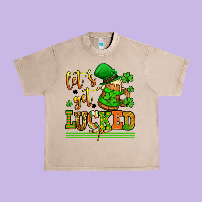 Lets Get Lucked Up St Patricks Urban Heavy Tee Designed By Lillyallendesigns