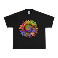 Black tie dye sunflower Urban Heavy Tee - RanaPortraitStore