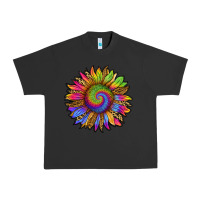 Pigment Black tie dye sunflower Urban Heavy Tee - RanaPortraitStore