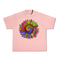 Salmon tie dye sunflower Urban Heavy Tee - RanaPortraitStore