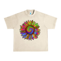 Sandshell tie dye sunflower Urban Heavy Tee - RanaPortraitStore