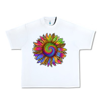 White tie dye sunflower Urban Heavy Tee - RanaPortraitStore
