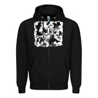 Black cowhide Zipper Hoodie - RanaPortraitStore