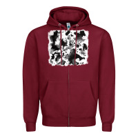 Burgundy cowhide Zipper Hoodie - RanaPortraitStore