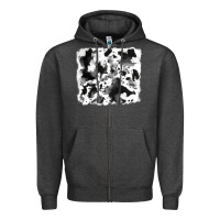 Charcoal Heather cowhide Zipper Hoodie - RanaPortraitStore