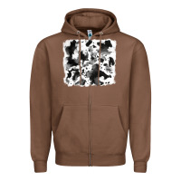 Chestnut cowhide Zipper Hoodie - RanaPortraitStore