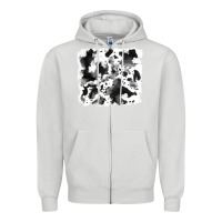 Dove Grey cowhide Zipper Hoodie - RanaPortraitStore