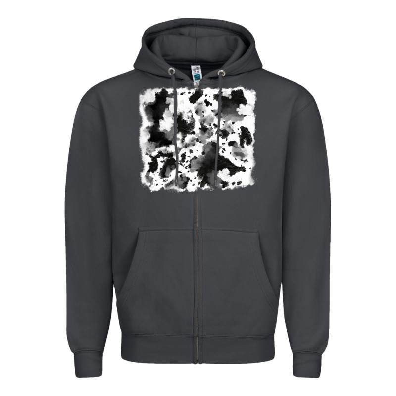 Cowhide Zipper Hoodie by RanaPortraitStore | Teevron