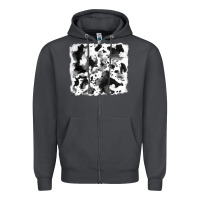 Smoke cowhide Zipper Hoodie - RanaPortraitStore