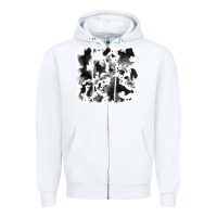 White cowhide Zipper Hoodie - RanaPortraitStore
