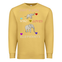 Antique Gold Just A Girl Who Loves Elephants Premium Sweatshirt - Bettercallsaul