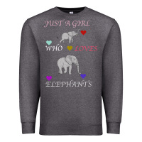 Charcoal Heather Just A Girl Who Loves Elephants Premium Sweatshirt - Bettercallsaul
