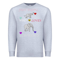 Heather Grey Just A Girl Who Loves Elephants Premium Sweatshirt - Bettercallsaul