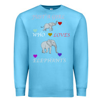 Ocean Blue Just A Girl Who Loves Elephants Premium Sweatshirt - Bettercallsaul