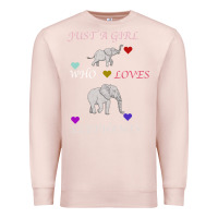 Pale Pink Just A Girl Who Loves Elephants Premium Sweatshirt - Bettercallsaul