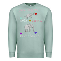 Seafoam Just A Girl Who Loves Elephants Premium Sweatshirt - Bettercallsaul