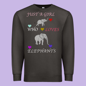 Just A Girl Who Loves Elephants Premium Sweatshirt Designed By Bettercallsaul