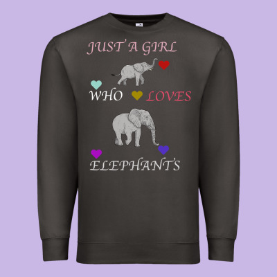Just A Girl Who Loves Elephants Premium Sweatshirt Designed By Bettercallsaul