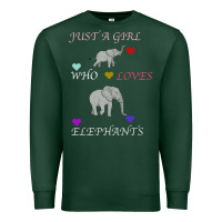 Sports Green Just A Girl Who Loves Elephants Premium Sweatshirt - Bettercallsaul